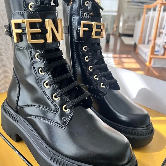 Fendi Black Combat/Moto Boot - BNIB! - Picture 6 of 16